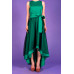 Шикарное платье-каскад (зеленое)