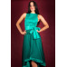 Шикарное платье-каскад (зеленое)