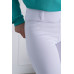 Облегающие брюки с карманами и шлёвками (белые)